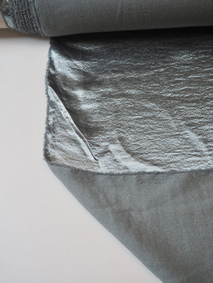 Grey Crushed Satin