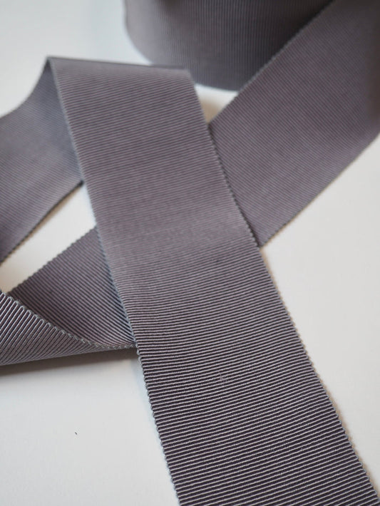 Grey Grosgrain Ribbon 50mm