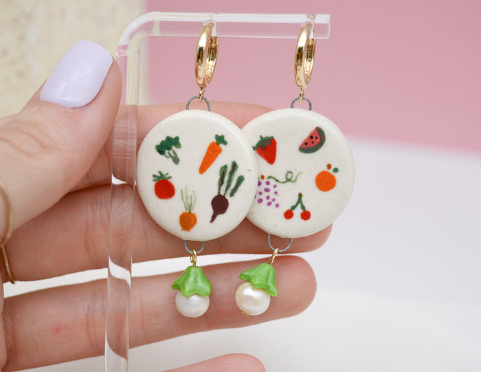 Grocery Earrings - Juice Ceramics