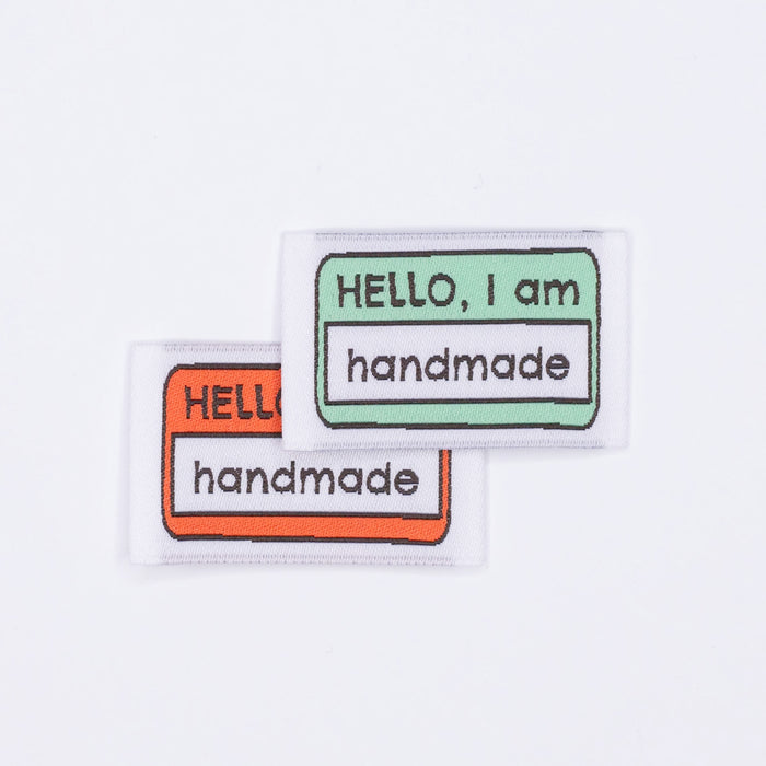 Hello I am Handmade ~ 8 pack ~ Premium Woven Labels