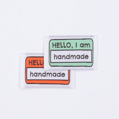 Hello I am Handmade ~ 8 pack ~ Premium Woven Labels