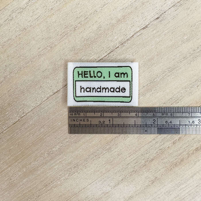 Hello I am Handmade ~ 8 pack ~ Premium Woven Labels