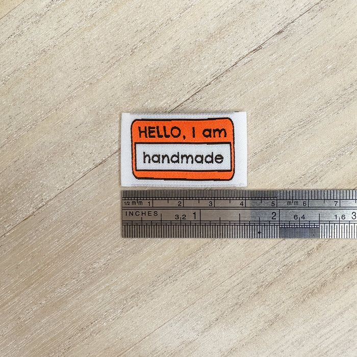 Hello I am Handmade ~ 8 pack ~ Premium Woven Labels