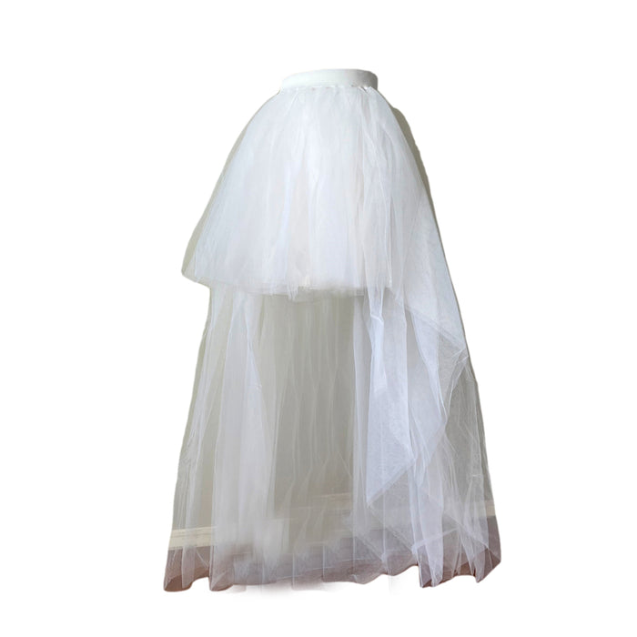Hi Lo Skirt Black Halloween Skirt with Stretchy Waistband