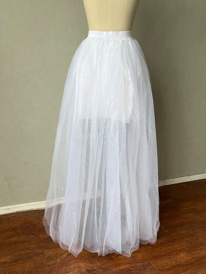 Hi Lo Skirt Black Halloween Skirt with Stretchy Waistband