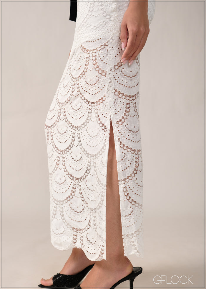 High Waist Maxi Skirt - 261225E