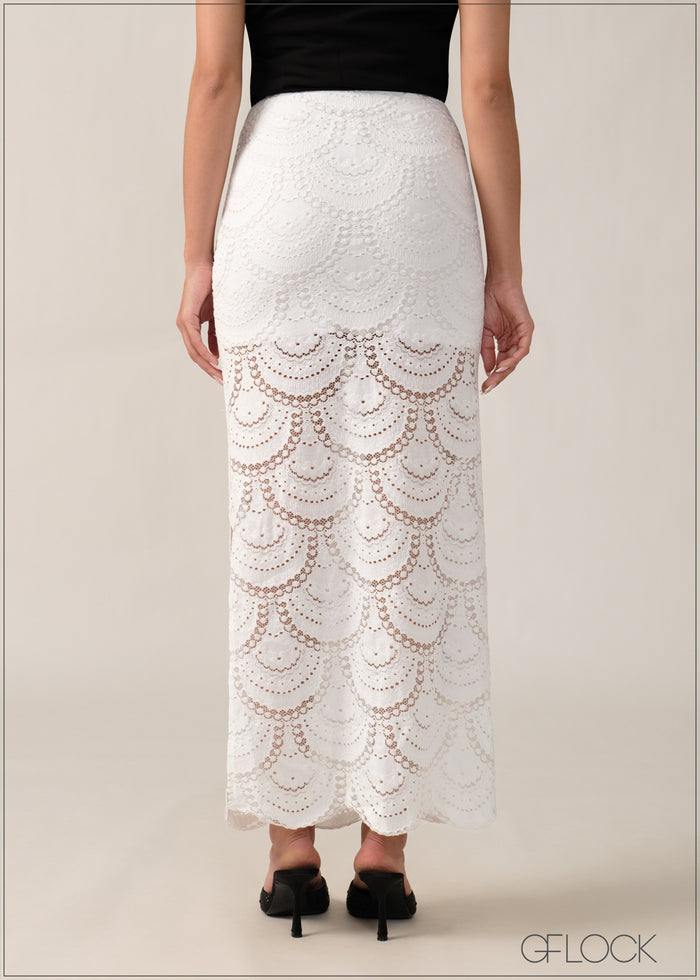 High Waist Maxi Skirt - 261225E
