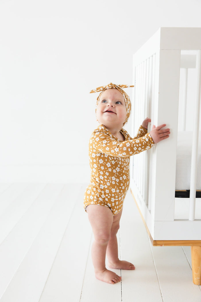 Honey Blooms Long Sleeve Bodysuit - Jammie Session