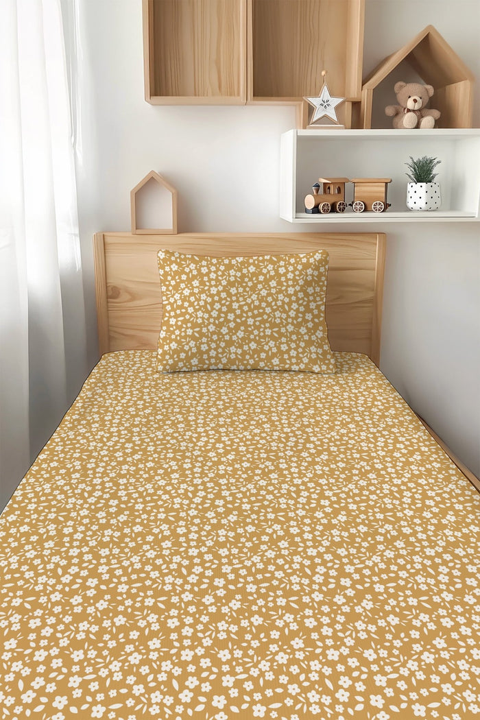 Honey Blooms Twin Fitted Sheet and Pillowcase Set - Jammie Session