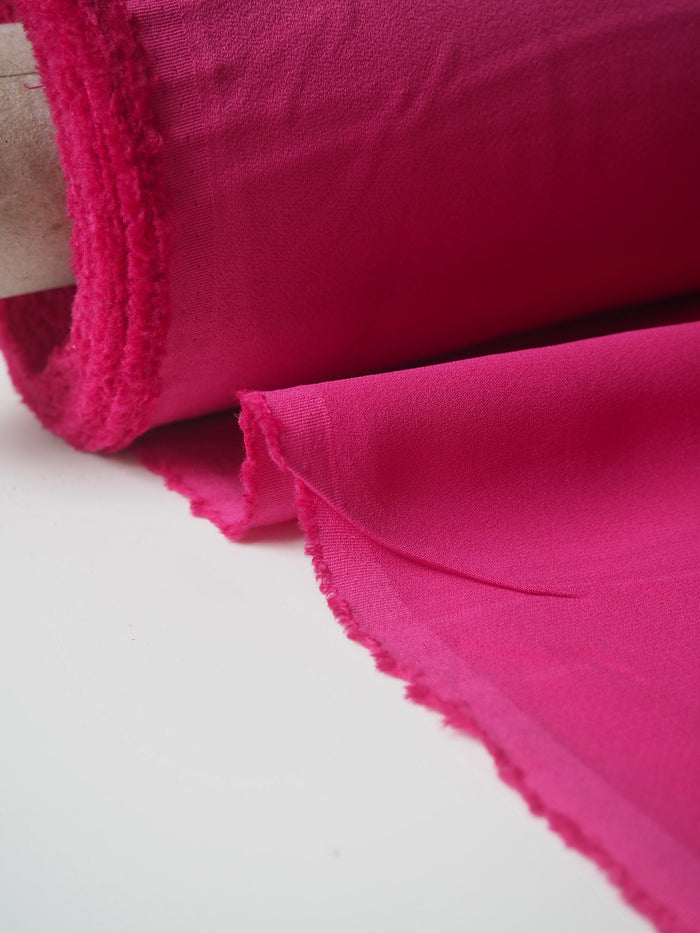 Hot Pink Crepe-Back Satin