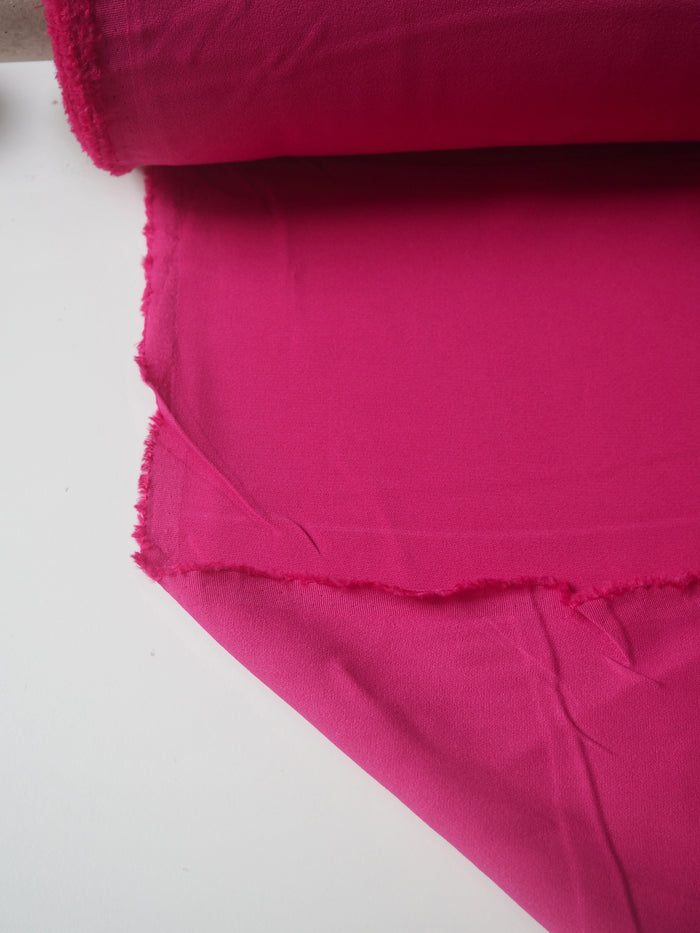 Hot Pink Crepe-Back Satin