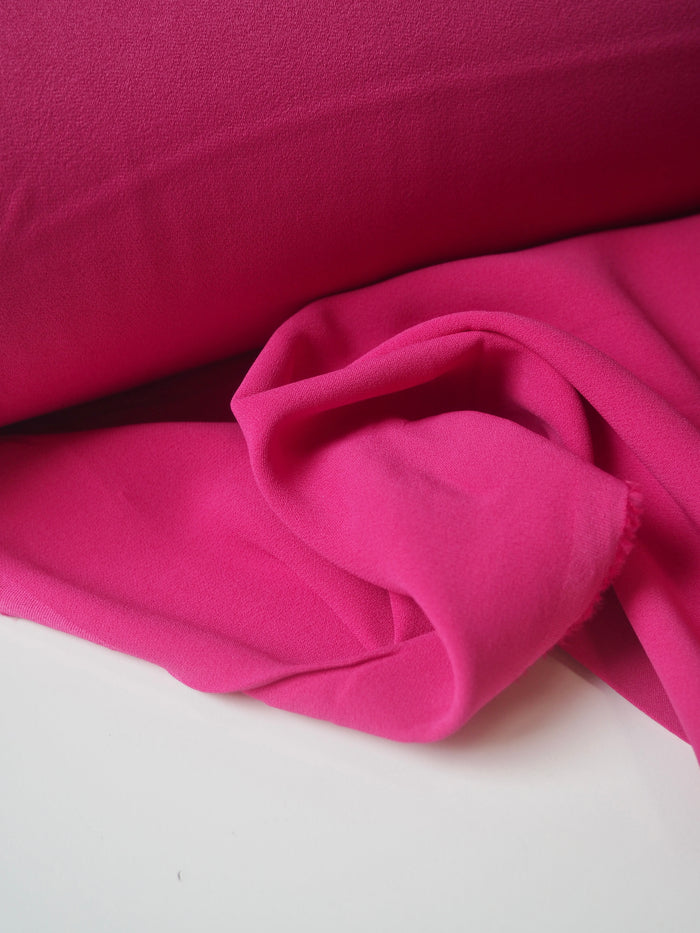 Hot Pink Crepe-Back Satin
