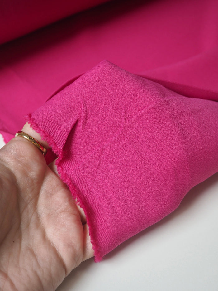 Hot Pink Crepe-Back Satin