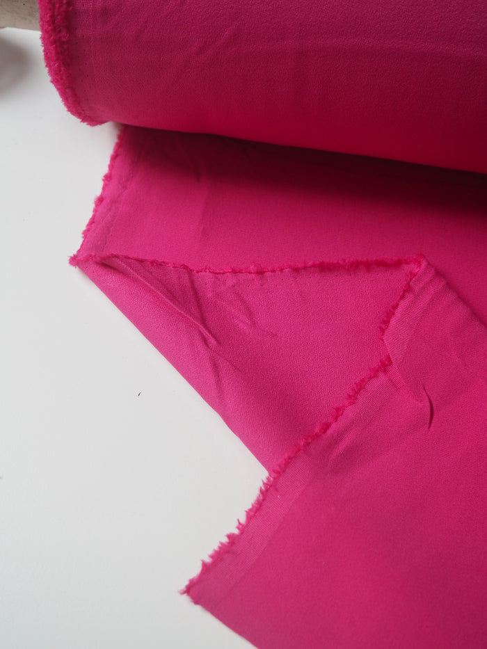 Hot Pink Crepe-Back Satin