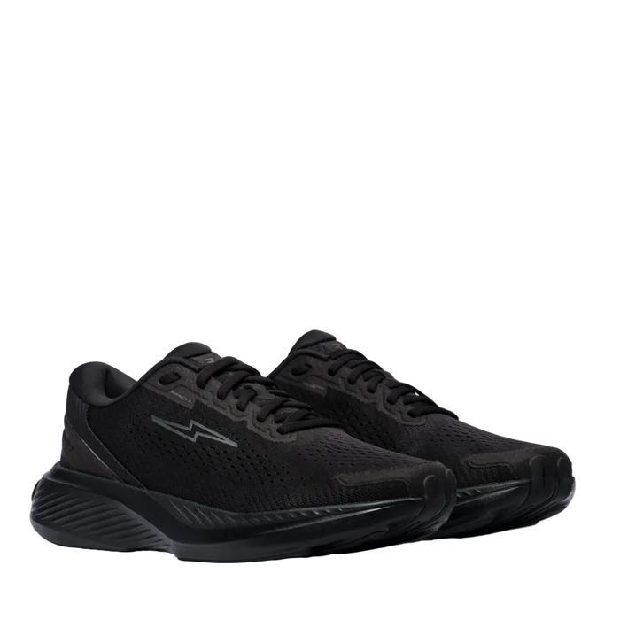 Hylo Unisex Axis Running Shoes in Black/Charcoal, side angle