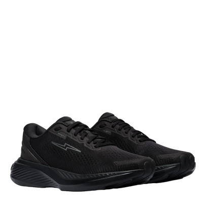 Hylo Unisex Axis Running Shoes in Black/Charcoal, side angle