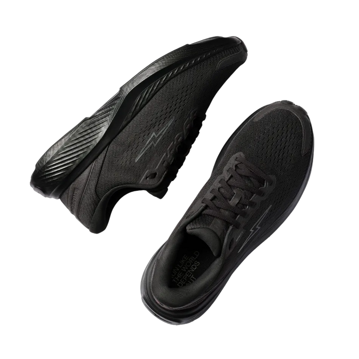 Hylo Unisex Axis Running Shoes in Black/Charcoal, top view