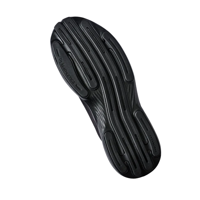 Hylo Unisex Axis Running Shoes in Black/Charcoal, outsole