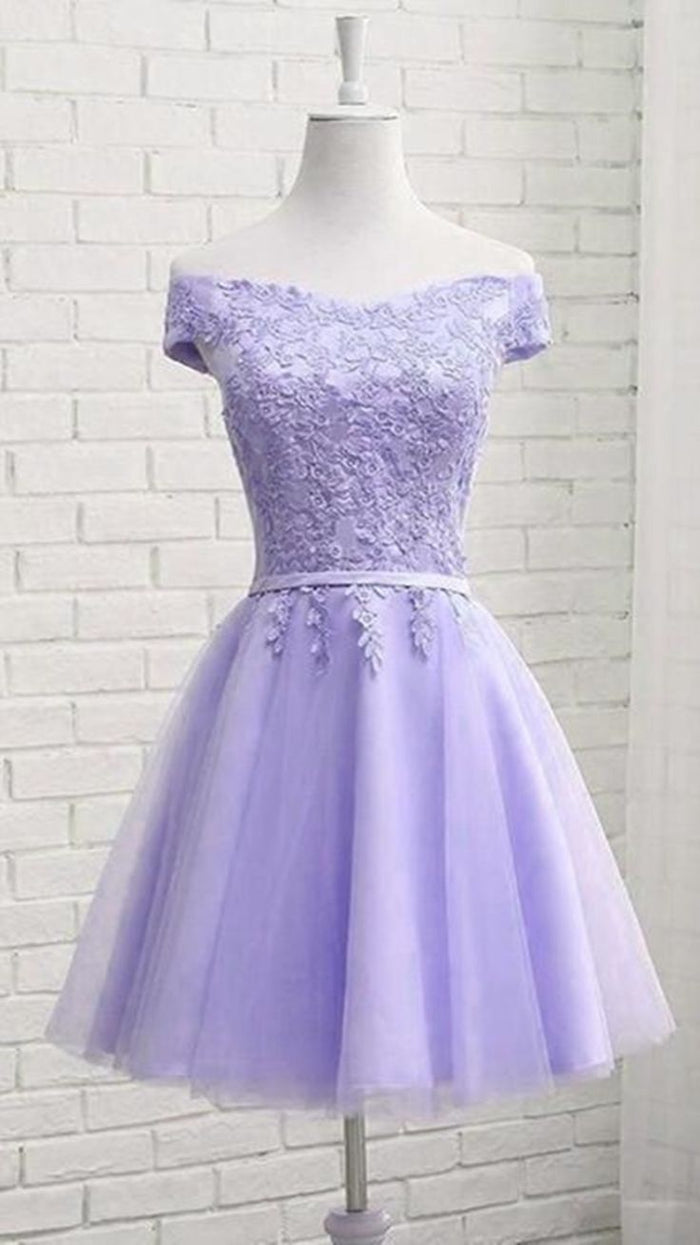 Ideas Homecoming Dress 2024 Off-the-Shoulder Corset Back