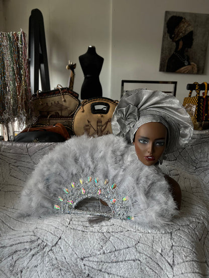 Traditional wedding autogele, pretied headwrap/headgear, asooke gele.