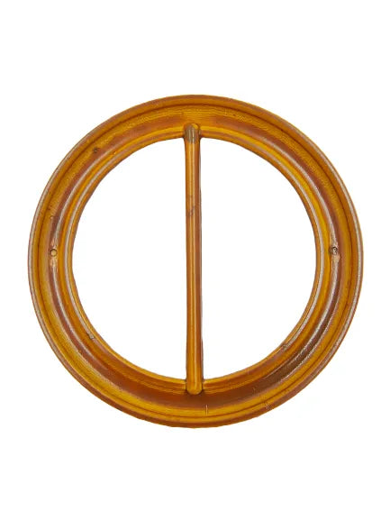 Ani Accessories imitation raffia adjustable  buckle backside view in a white background for clear image.