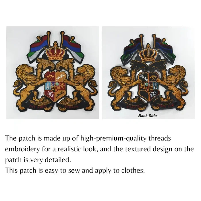 Imperial Lion Crown Sew Patch