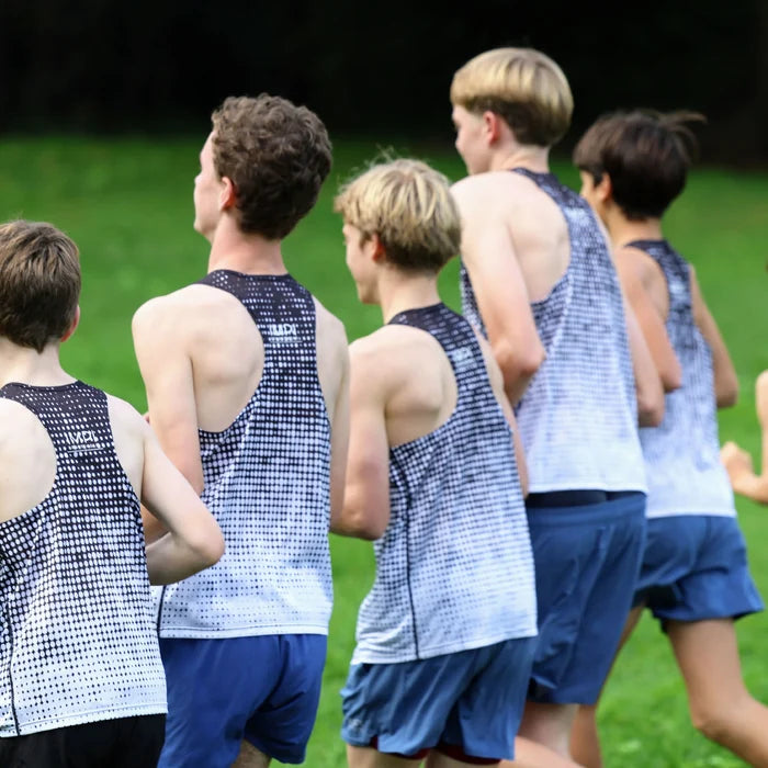 IMPI Boys Race Back Singlet - Black/White