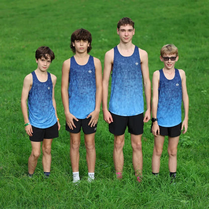 IMPI Boys Race Back Singlet - Navy/Blue