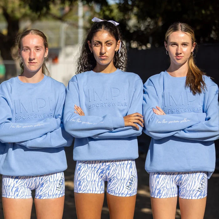 IMPI Embossed CrewFleece - Cornflower