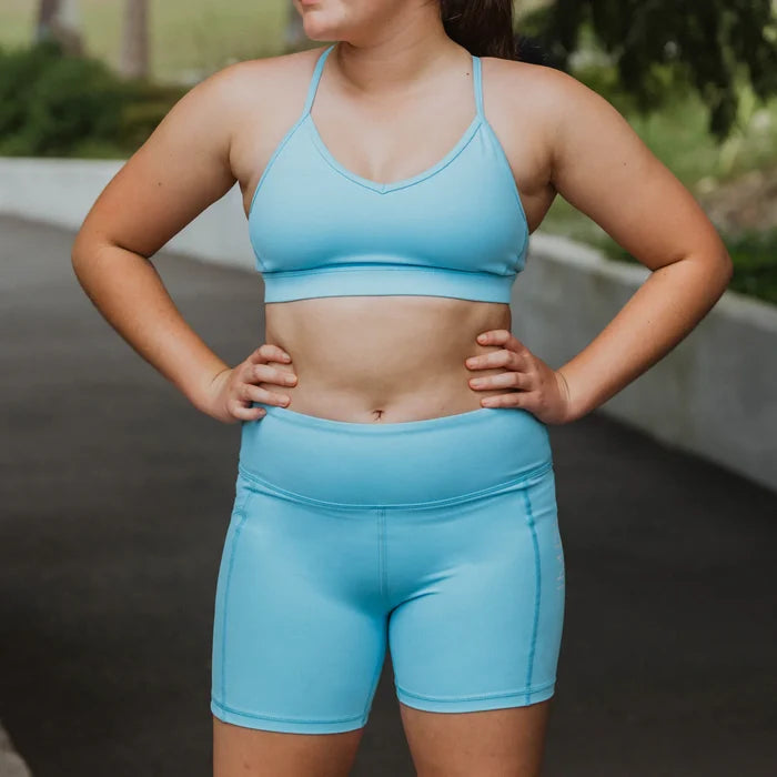 girls blue bike shorts