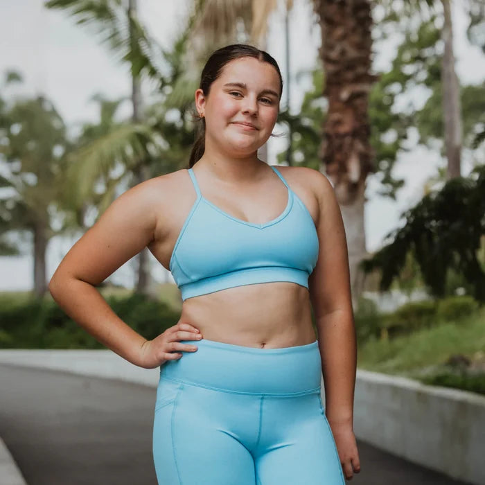 girls blue bike shorts