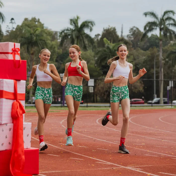 girls green bike shorts