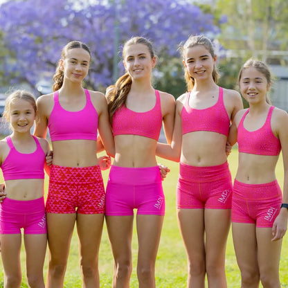girls pink bike shorts