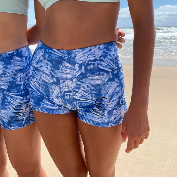 girls blue bike shorts