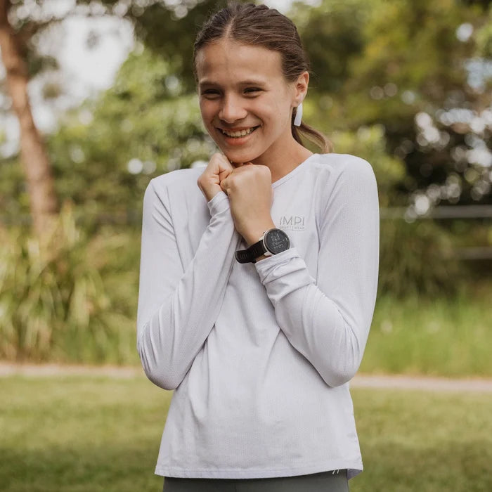 IMPI Long Sleeve Running Tee - White