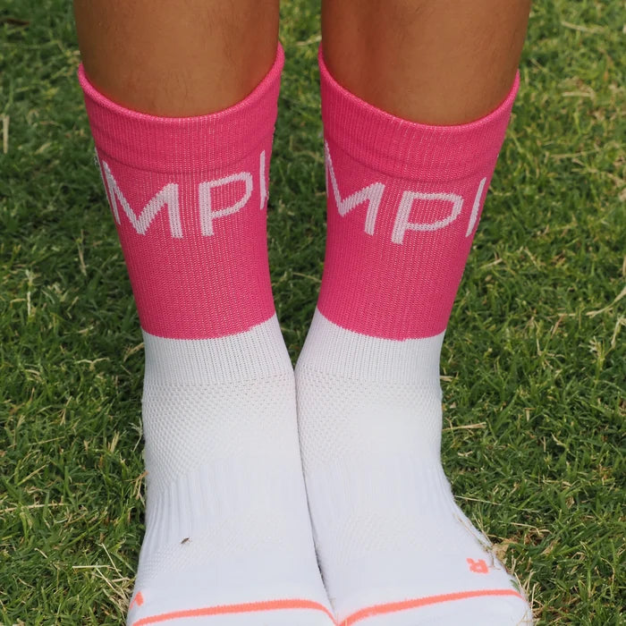 IMPI Longer Socks - Neon Pink Run Like A Girl