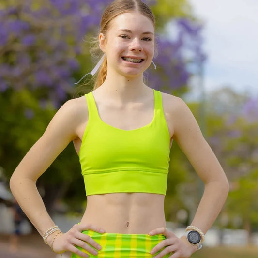 neon green crop top