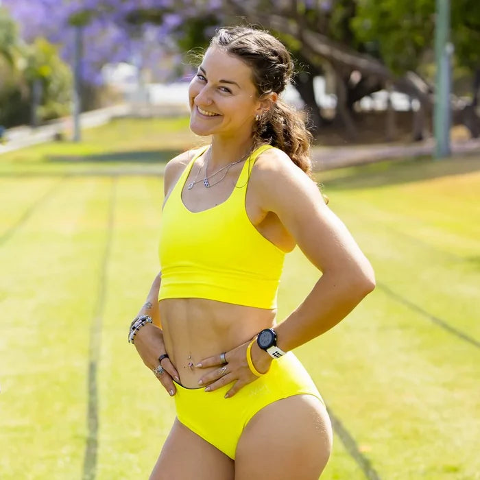 girls yellow racing briefs