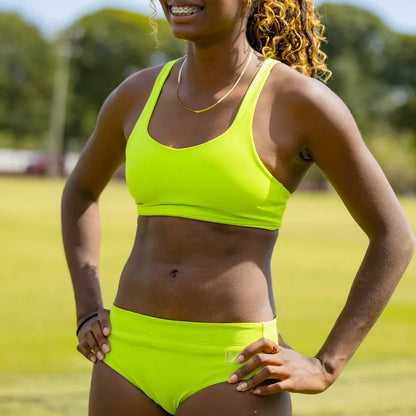 girls green racing briefs