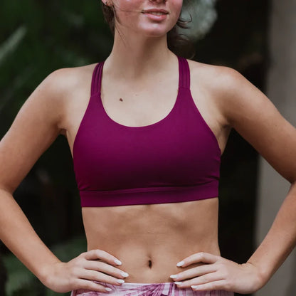 IMPI Running 6 Strap Bra Top - Berry