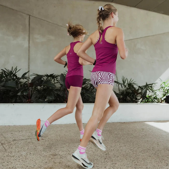 IMPI Shorter Crew Socks - Baby Pink/Hot Pink