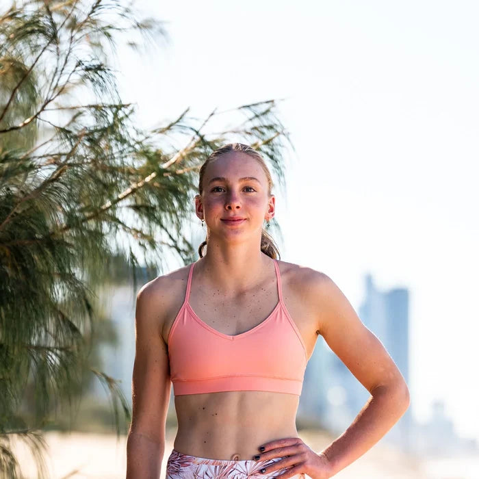 IMPI V-Neck Sports Crop - Peachy