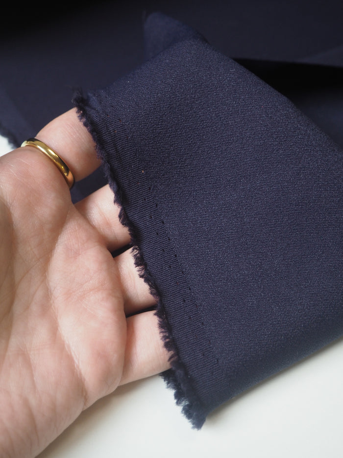 Indigo Crepe-Back Satin