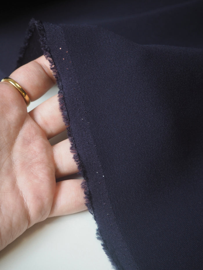 Indigo Crepe-Back Satin