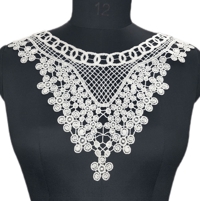 Ani Accessories intricate grid design neckline with detailed embroidery for elegant dresses and ethnic wear
