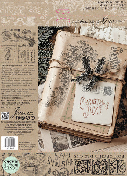 IOD  Christmas Post 12×12 DECOR STAMP