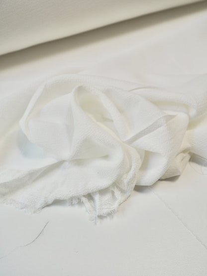 Ivory Crinkle Crepe