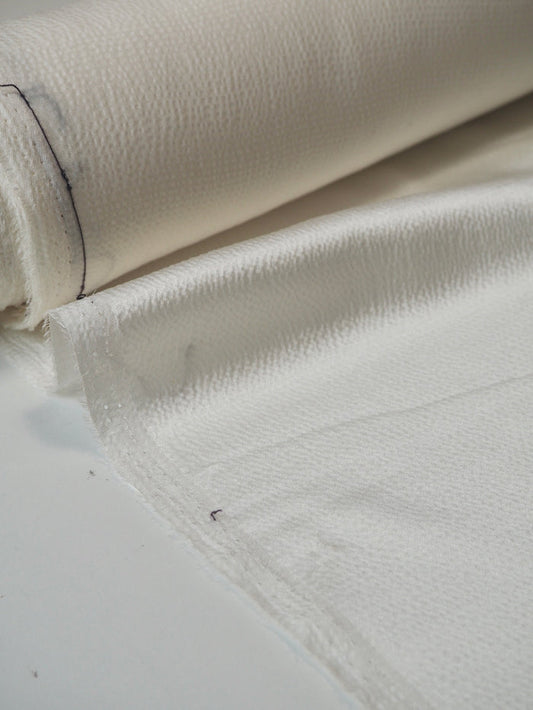 Ivory Hammered Silk Satin