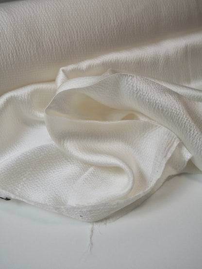 Ivory Hammered Silk Satin