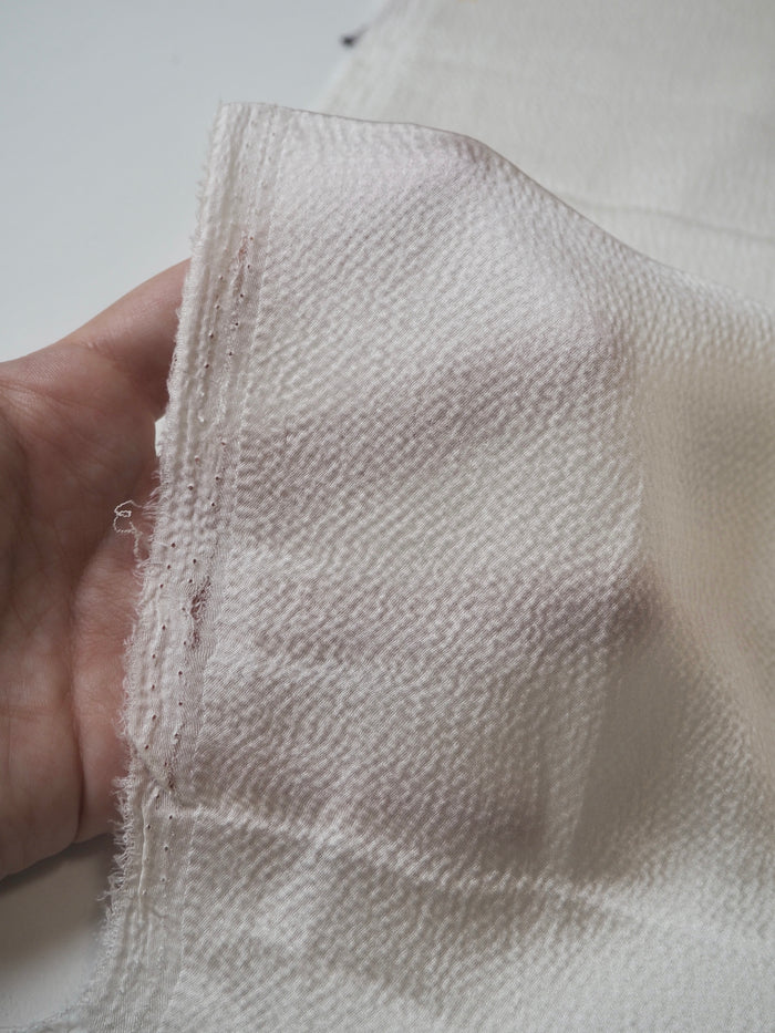 Ivory Hammered Silk Satin